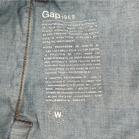 Gap 1969 Pointed Collar Denim Jean Jacket Size Medium Women's - Picture 5 of 6